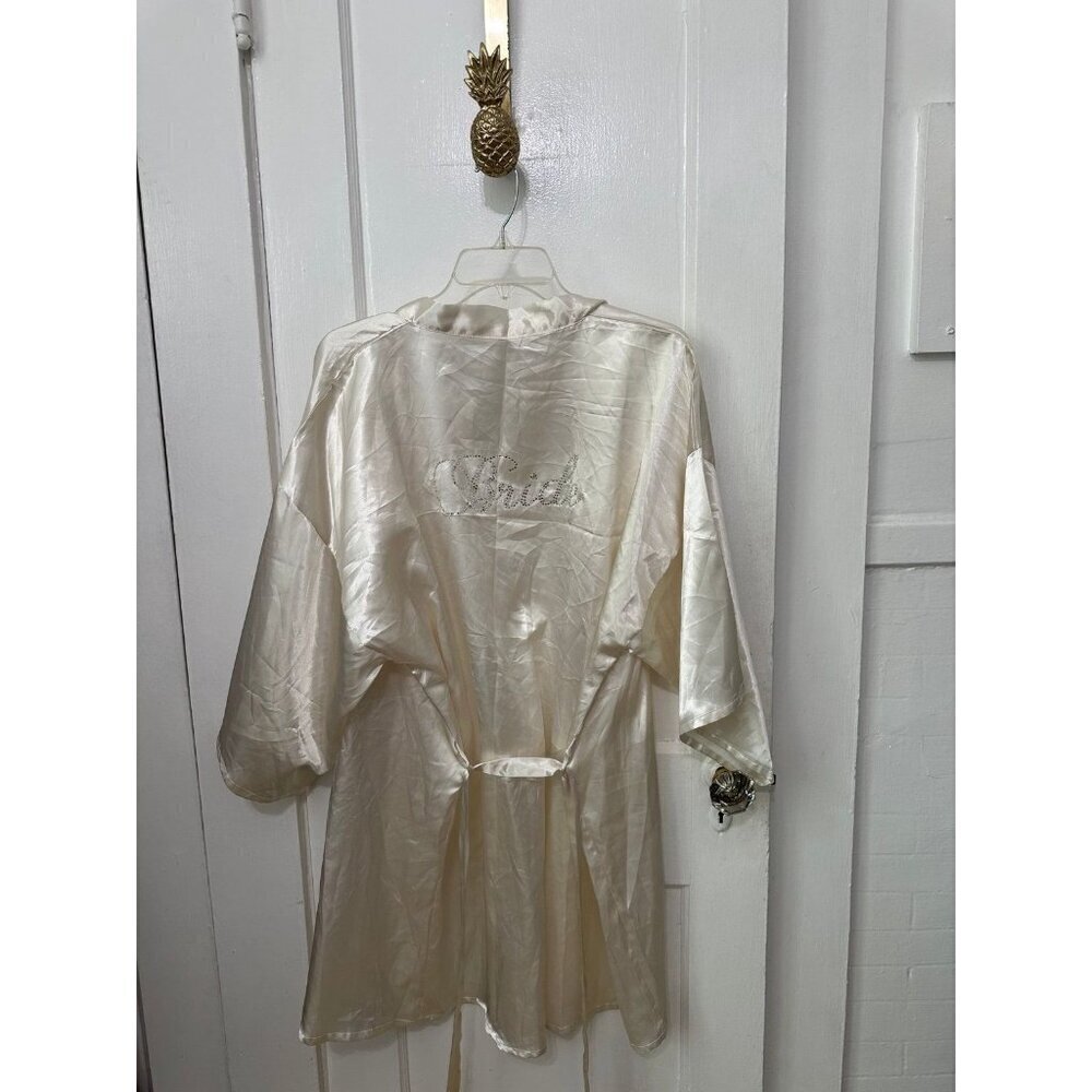 Woman size medium silk BRIDE robe